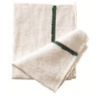 Dweil geweven groene streep 70x80cm 10 stuks